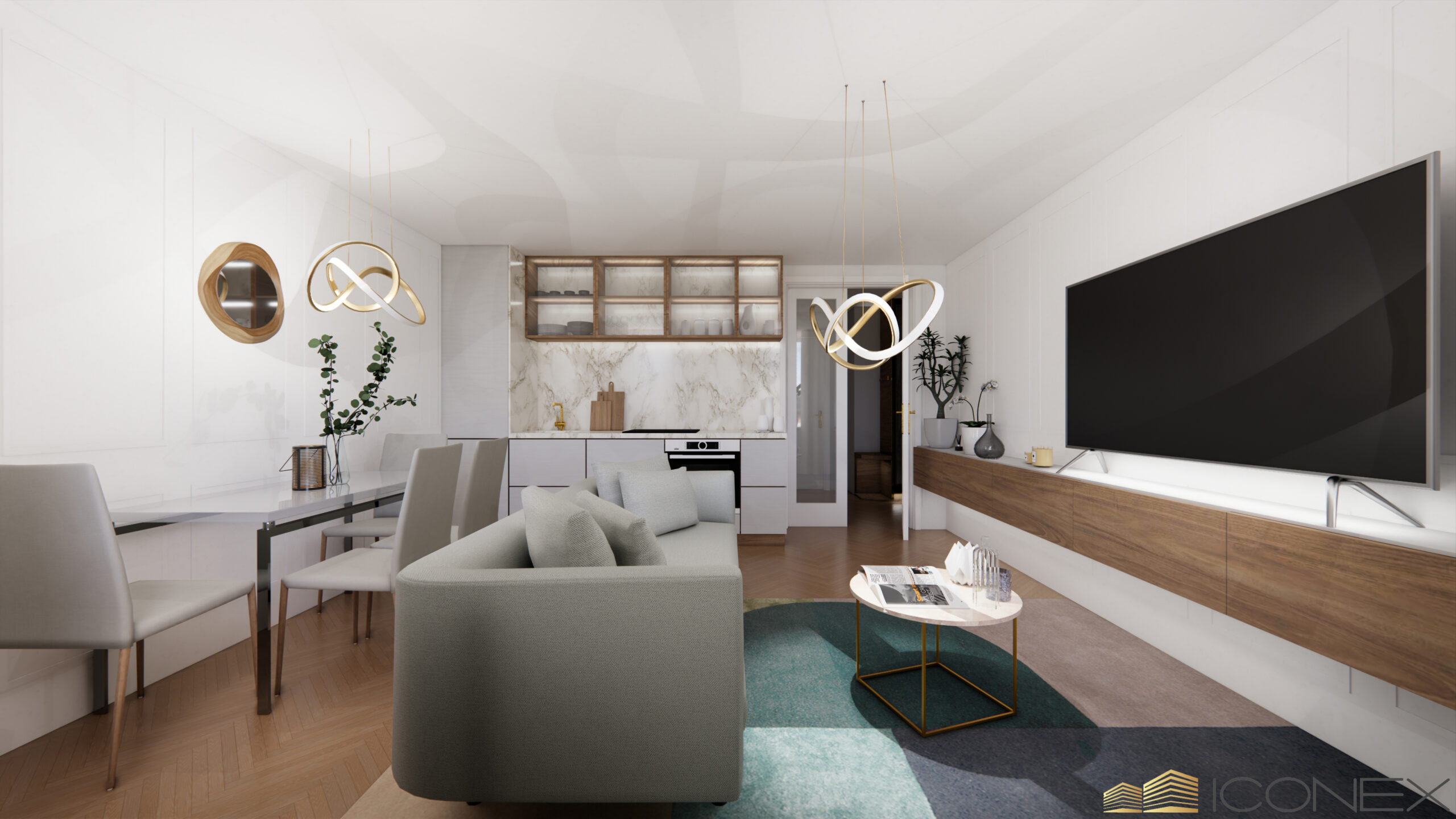 Interiér luxusného apartmánu v Prahe